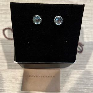 David Yurman Chatelaine Earrings in Blue Topaz